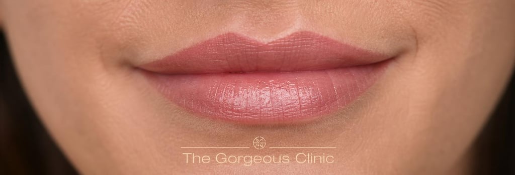 Photorealistic close-up of lips in soft clinical lighting, mature lip texture visible, natural proportions, slight smile, flattering warm light, shallow depth-of-field, emphasise lip border and cupid's bow, premium medical-aesthetic feel, no exaggerated fullness